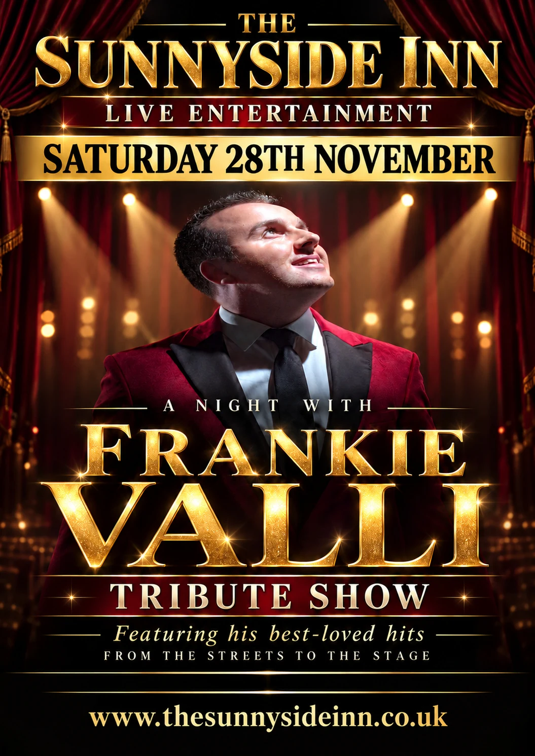 A Night with Frankie Valli tribute show poster