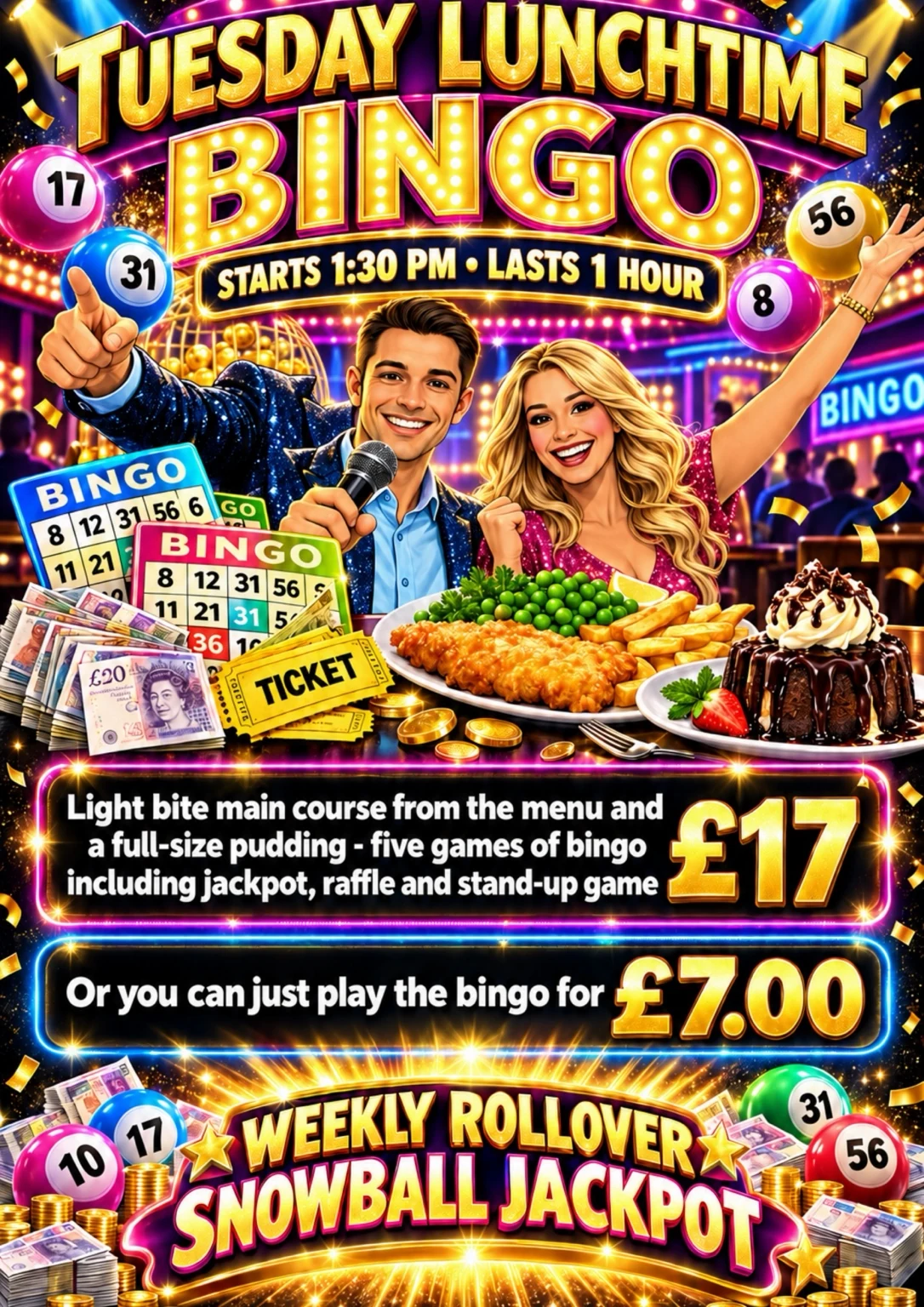 Tuesday Lunchtime Bingo poster